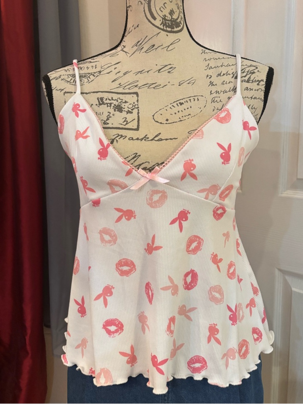 Playboy Bunny & Lips Kisses Camisole Top